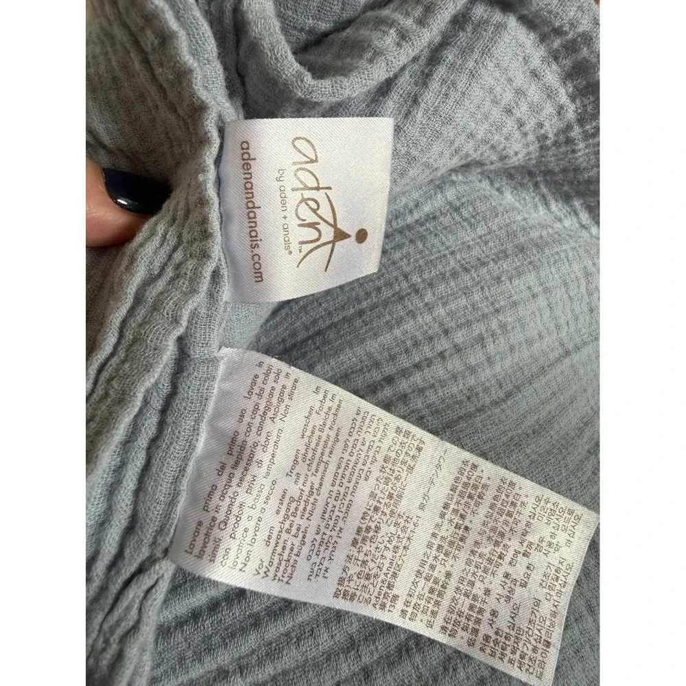 Aden + Anais‎ blue muslin swaddle blanket infant wrap